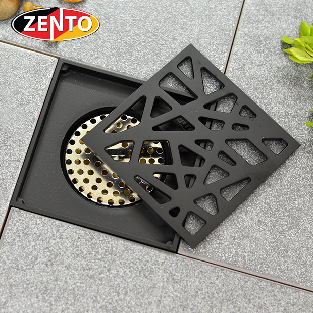 Thoát sàn chống mùi Black series Zento ZT573-1B (120x120mm)